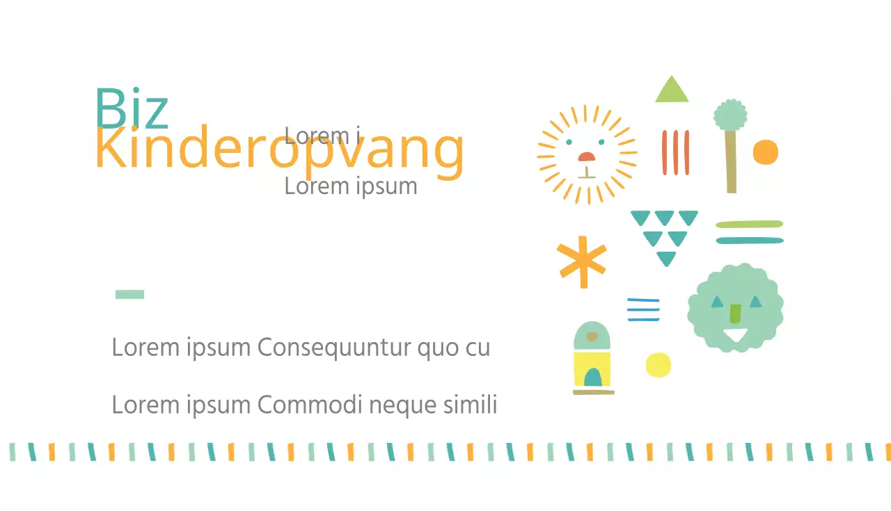 Kralen kleuterjuf visitekaartje