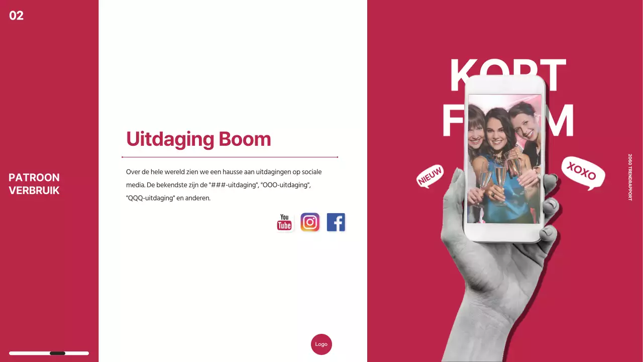 Thema Marketingtrends Rapport met Roze Kleurfragment