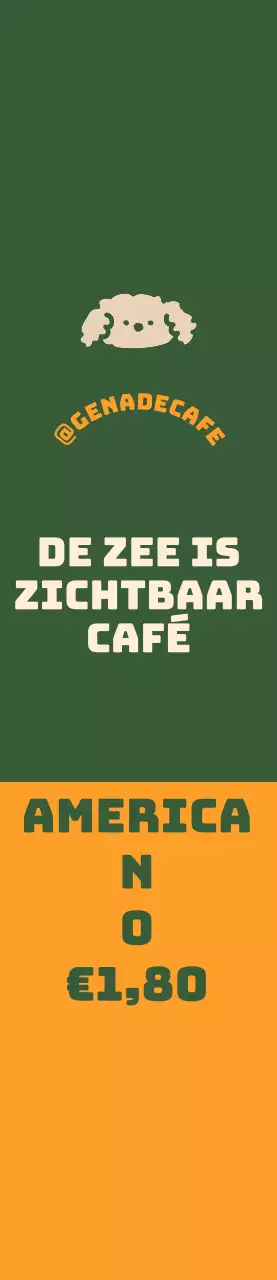 Een leuke groene en oranje café logo-stijl menu gids en promotie.