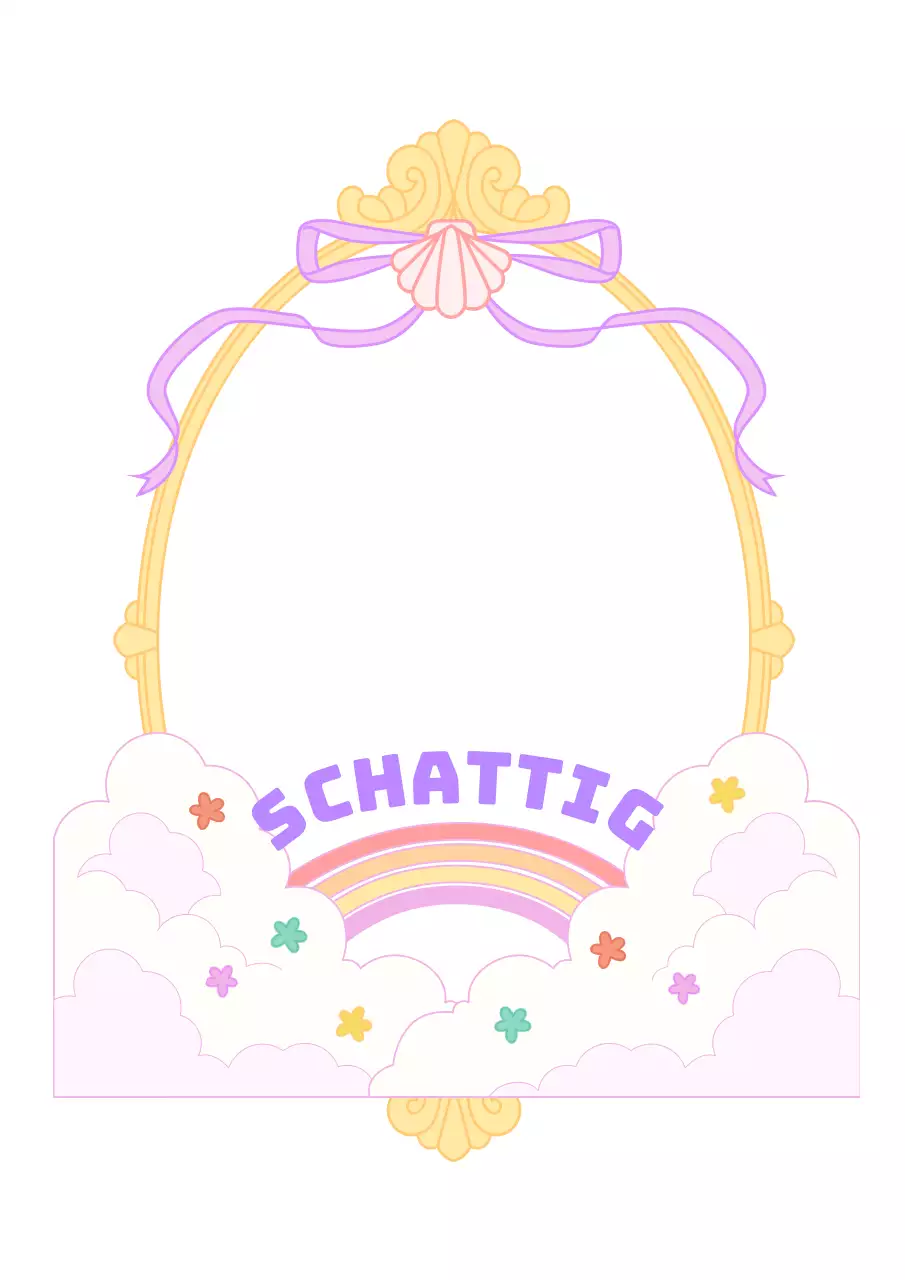 Schattige conceptillustraties voor tieners en spiegellijsten in heldere pastelkleuren