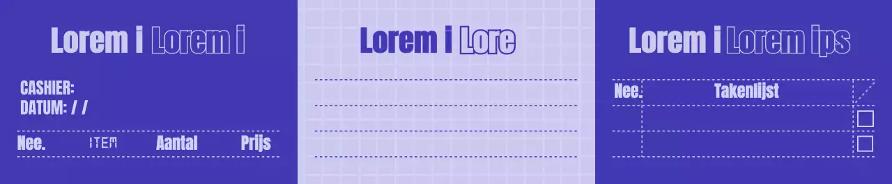 Patroon van eenvoudig ontvangstbewijsconcept in marineblauw en mauve