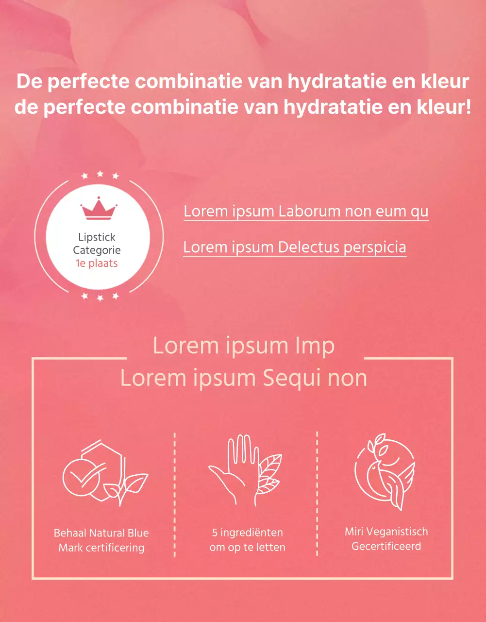 Een frisse en heldere lippenstift in roze