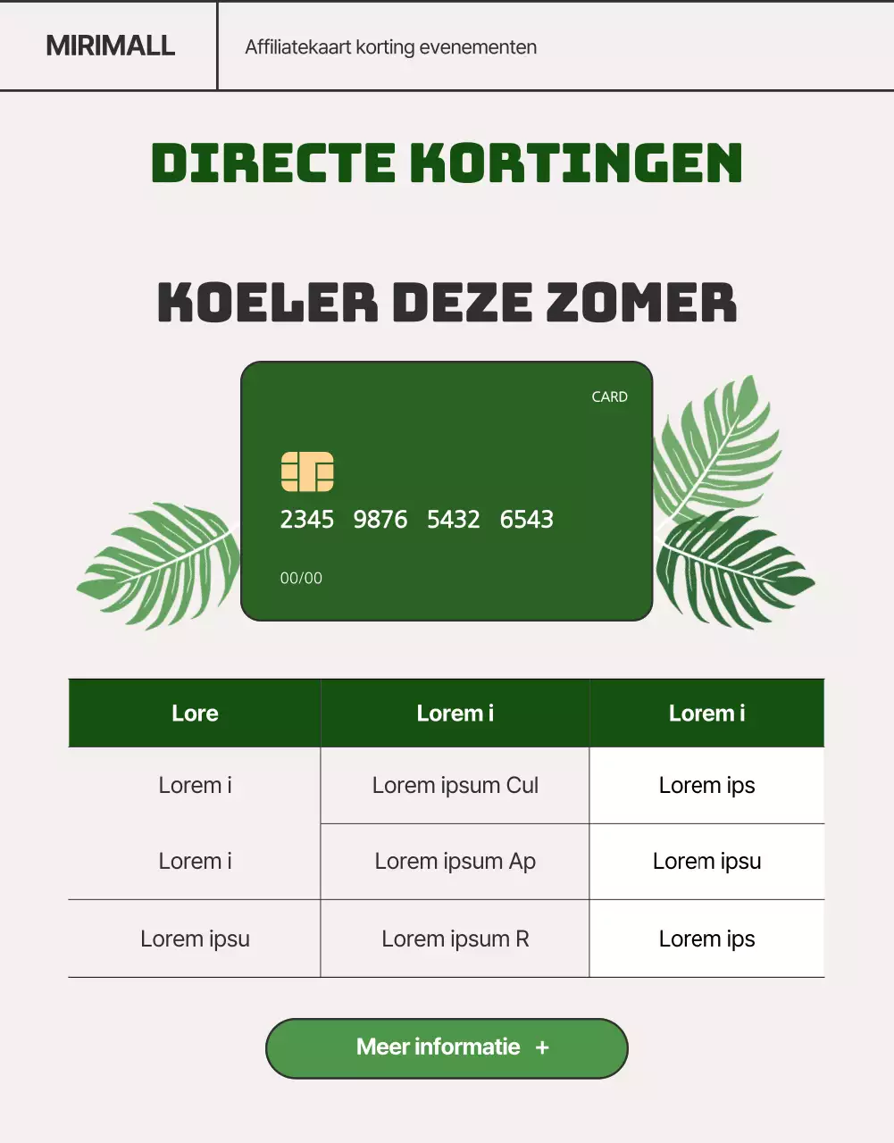 Homecoming zomermeubels in beige en groen