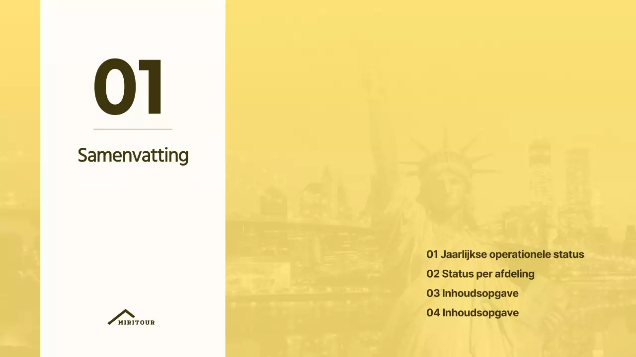 Presentatie inkomstenrapportage reisagent met geel concept