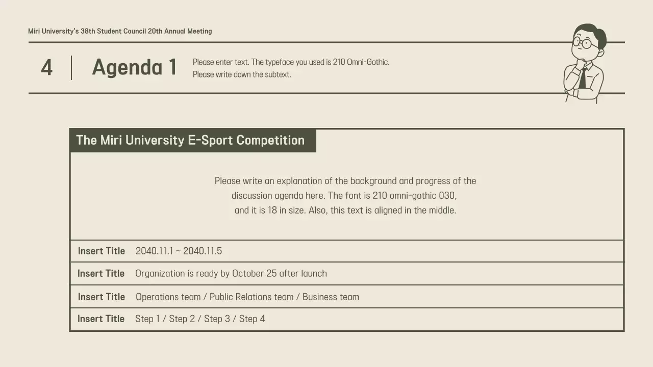 Beige Minimalist Meeting Agenda Presentation