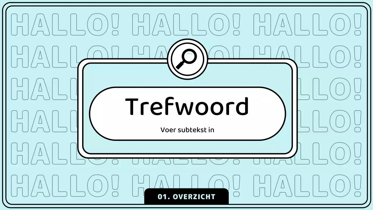 Markeer trefwoorden in een eenvoudige lijnstijl in geel en mint