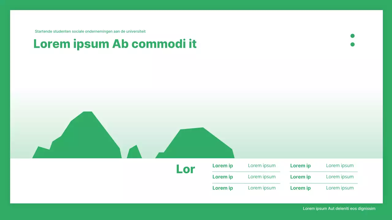 Startup financiering project pitch in wit en groen