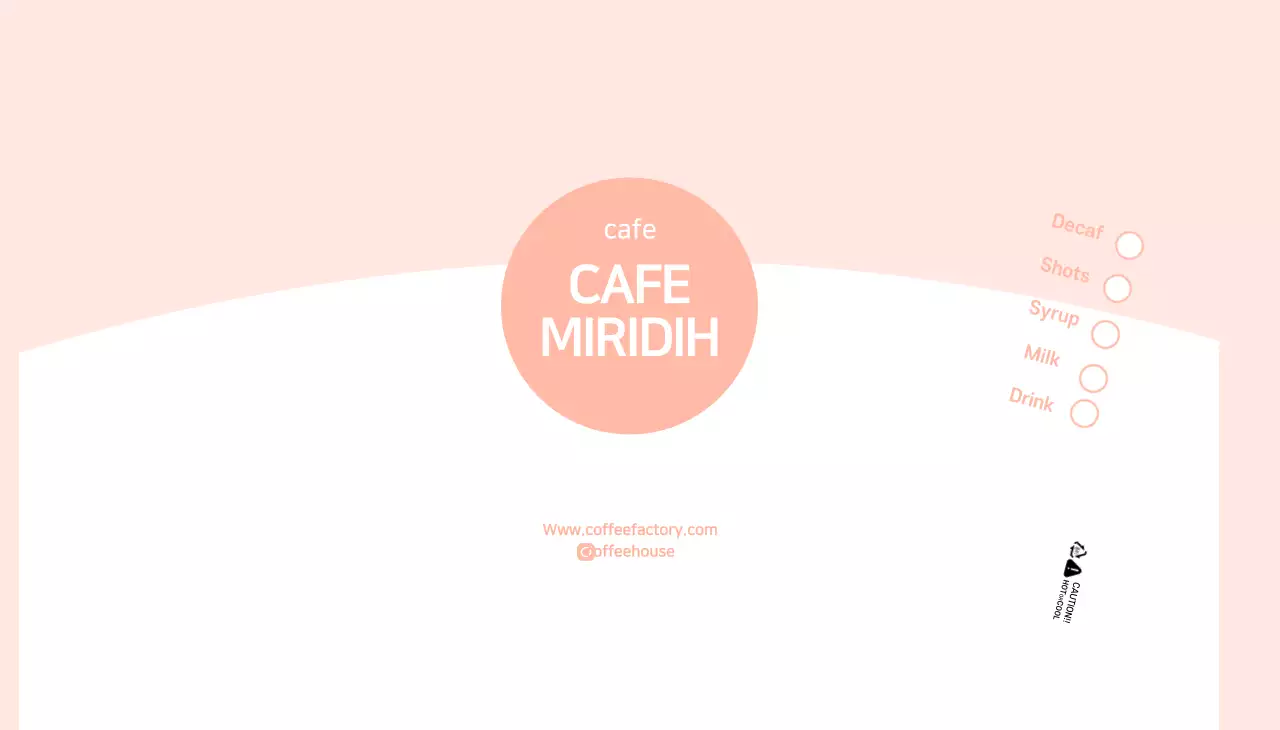 Simple pink cafe paper cups