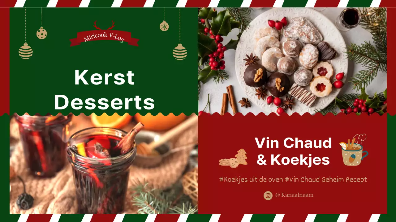 Maak een groen en rood kerstdessert met foto's