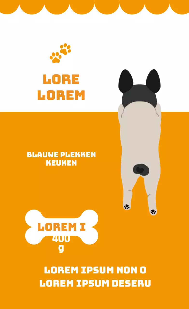 Oranje geïllustreerde labels voor zelfgemaakte traktaties