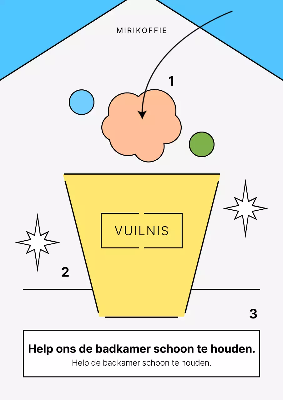 Blauw en geel winkel-toiletpapier weggooien