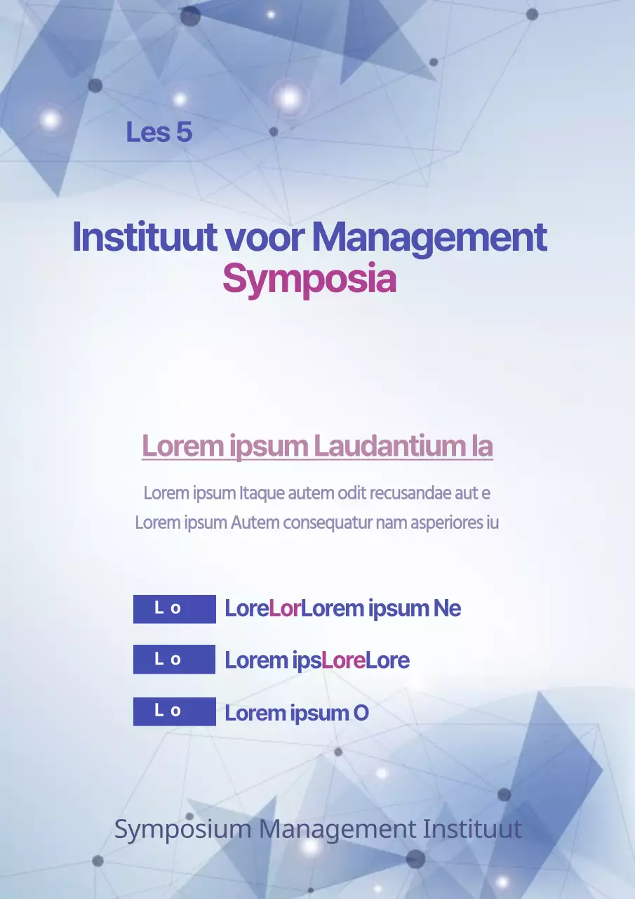 Bevorder een industriële uitwisseling met geometrische vormen in blauw en paars