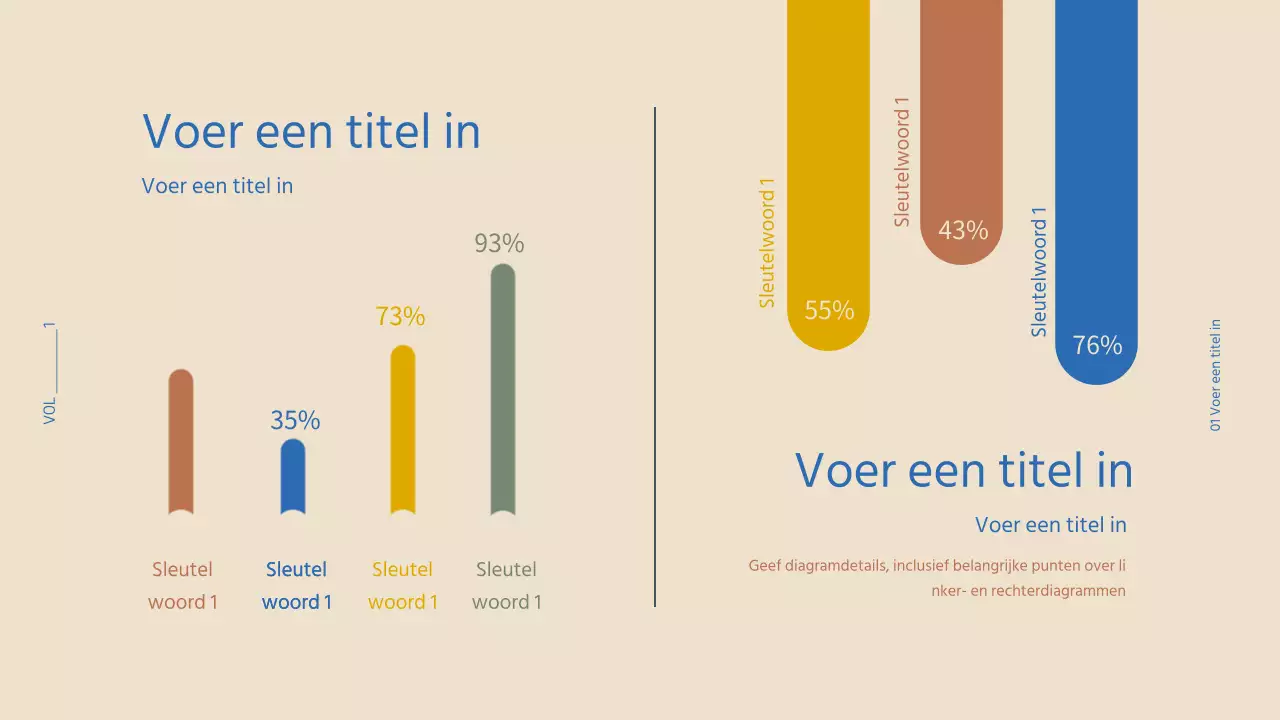 Een staafdiagram ontwerpen met een nonchalant concept