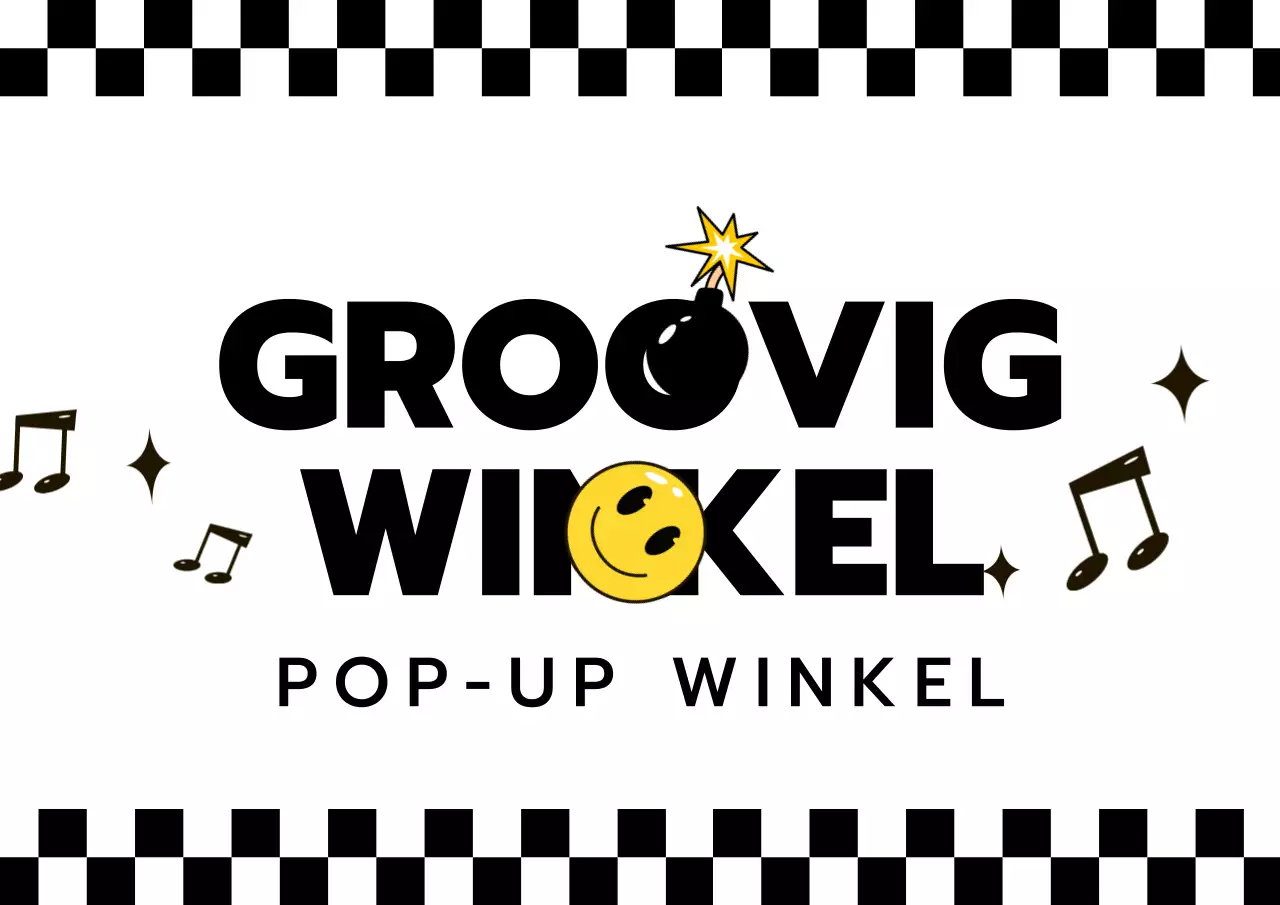 Een redactiewinkel met hippe en schattige karakterillustraties