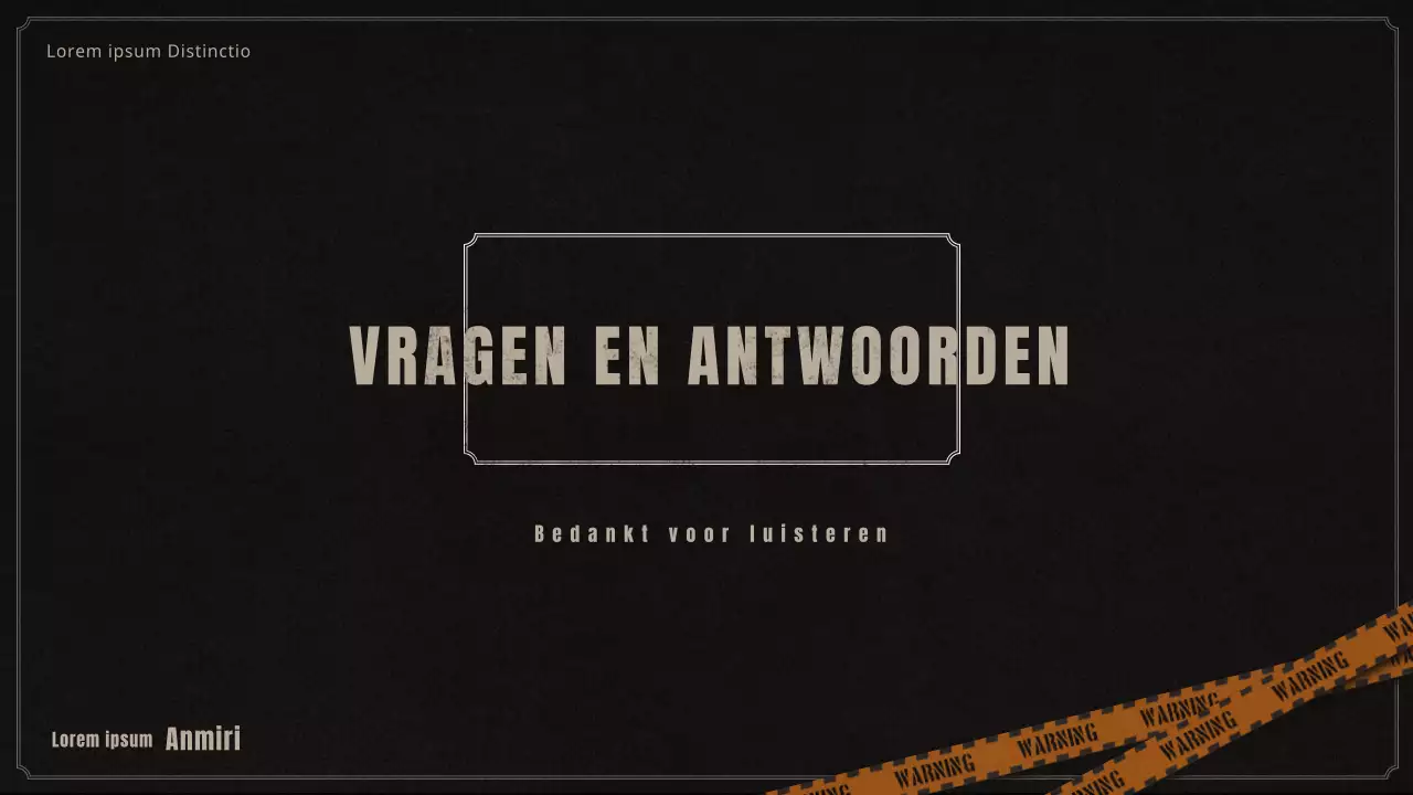 Presentatie over criminele psychologische profilering in zwart en beige