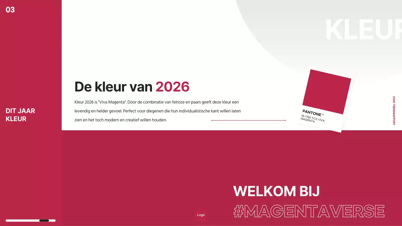 Thema Marketingtrends Rapport met Roze Kleurfragment