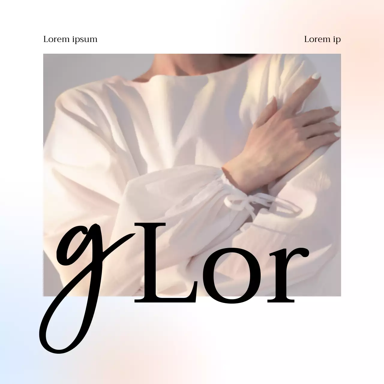 Glanzende eenvoudige kledingwinkel met kleurverlopen