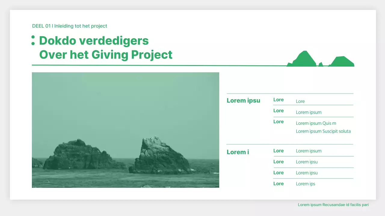 Startup financiering project pitch in wit en groen