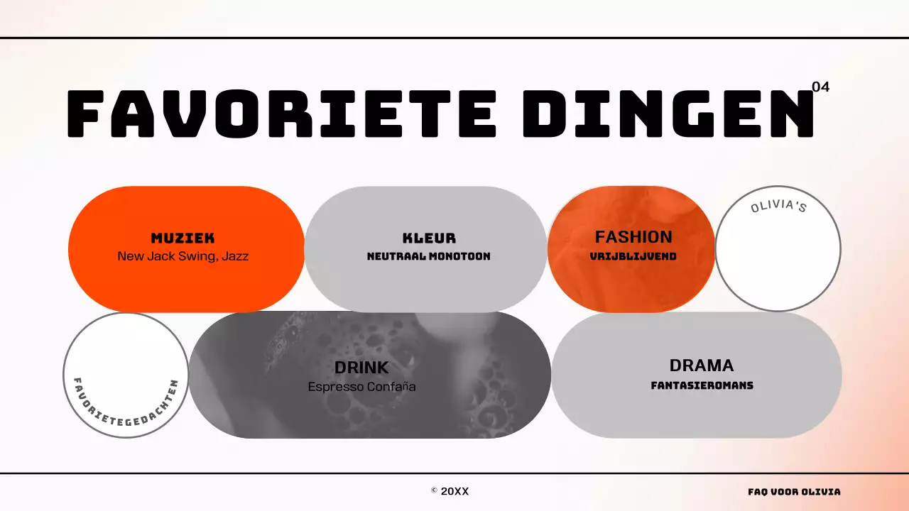 Een eenvoudige gradiënt concept infographic in oranje en wit Over ons