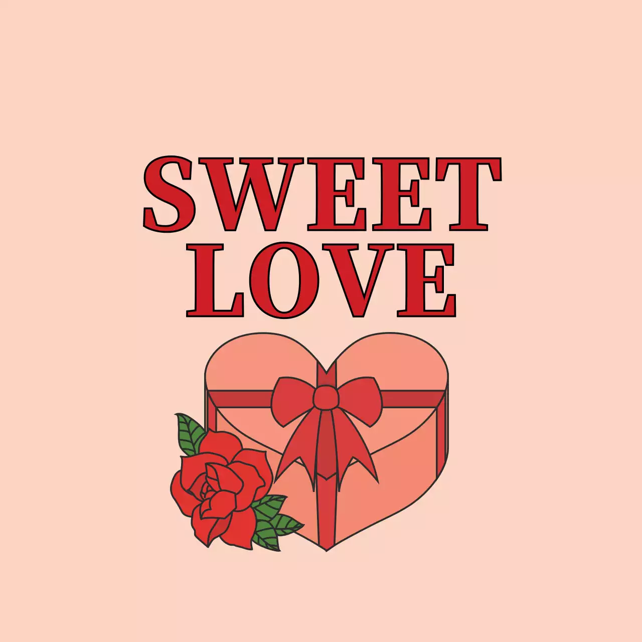 ピンクのイラストキッチュなイベントホワイトデーのラベル