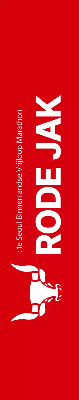 Rode en witte stijl voor marathoninformatie en promotie