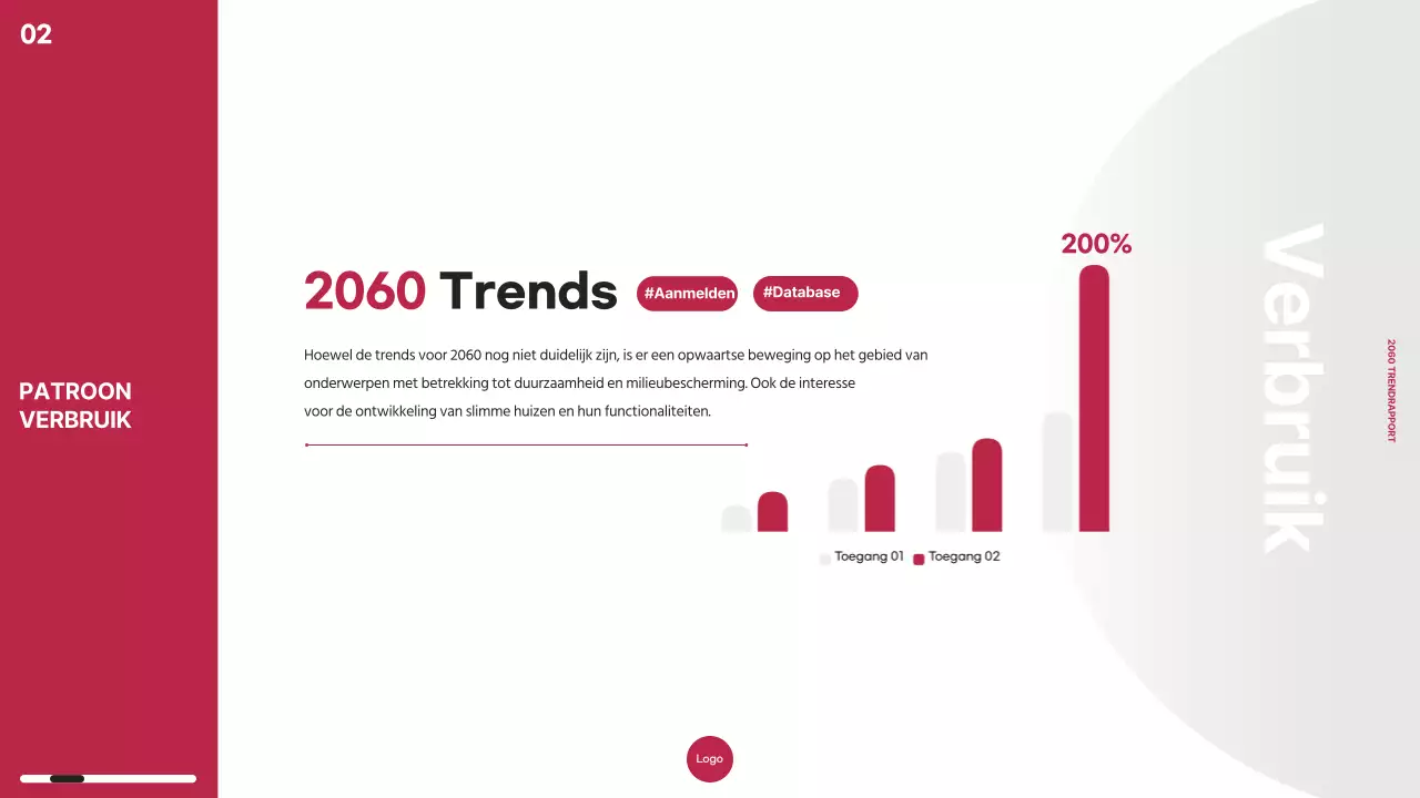 Thema Marketingtrends Rapport met Roze Kleurfragment