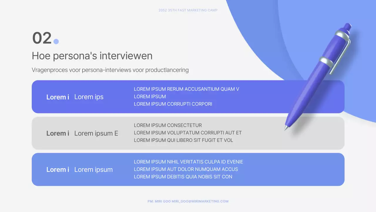 Blauw en wit 3D stereoscopisch vormen thema interview materiaal