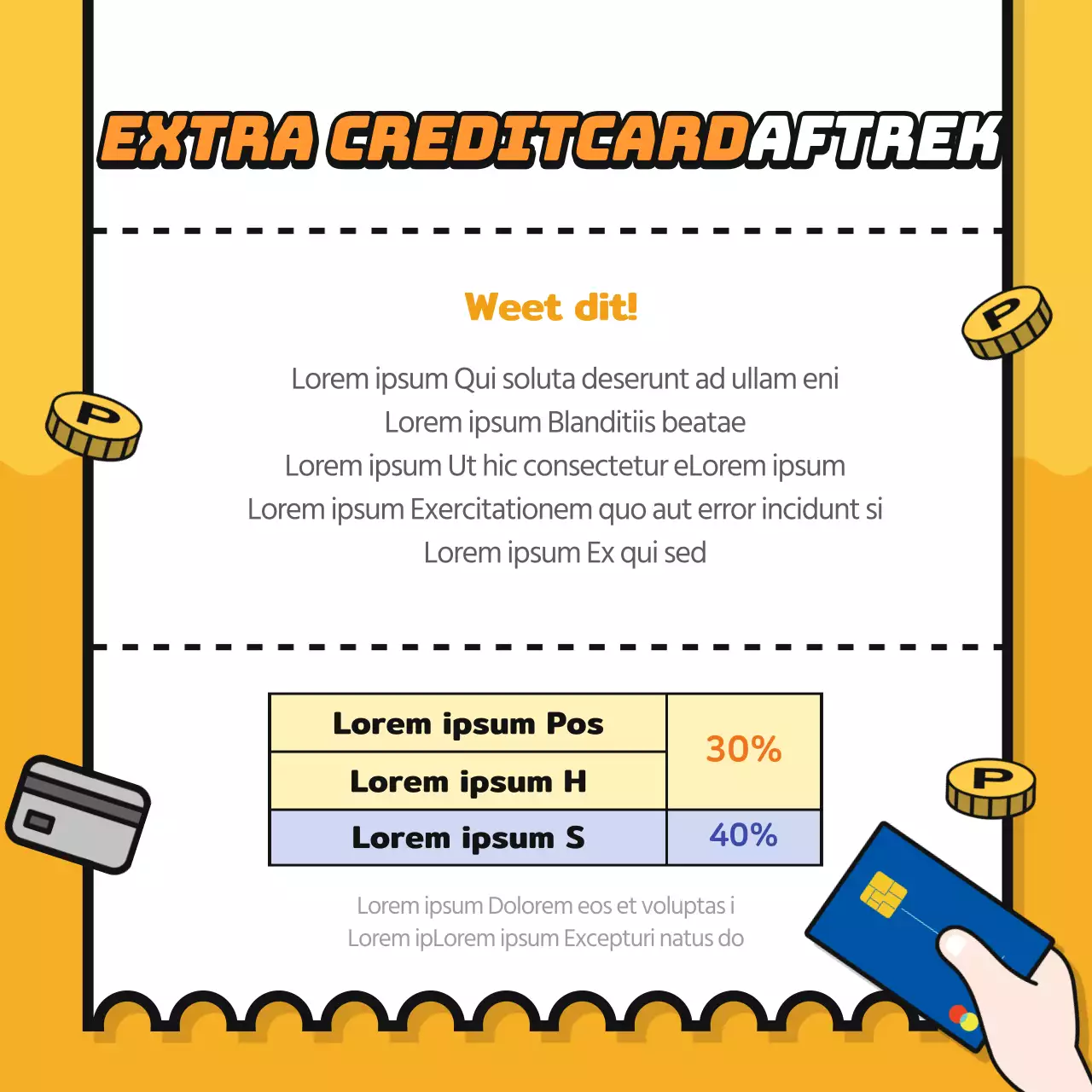 Ontvangstbewijs met gele achtergrond eindejaarsafrekening cardnews