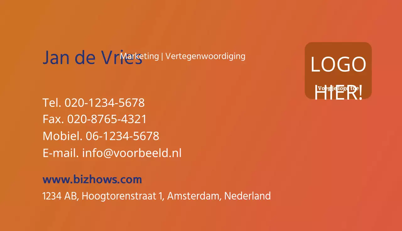 Zakelijke visitekaartjes