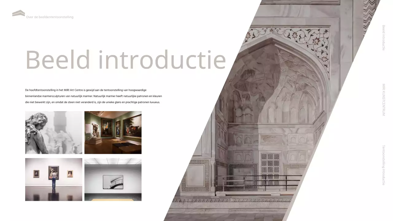 Een inleiding tot een luxueuze zwart-beige museumtentoonstelling