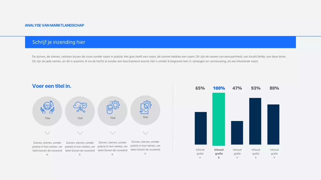 Blauw en mint zakelijke staafdiagrammen en cirkeldiagrammen