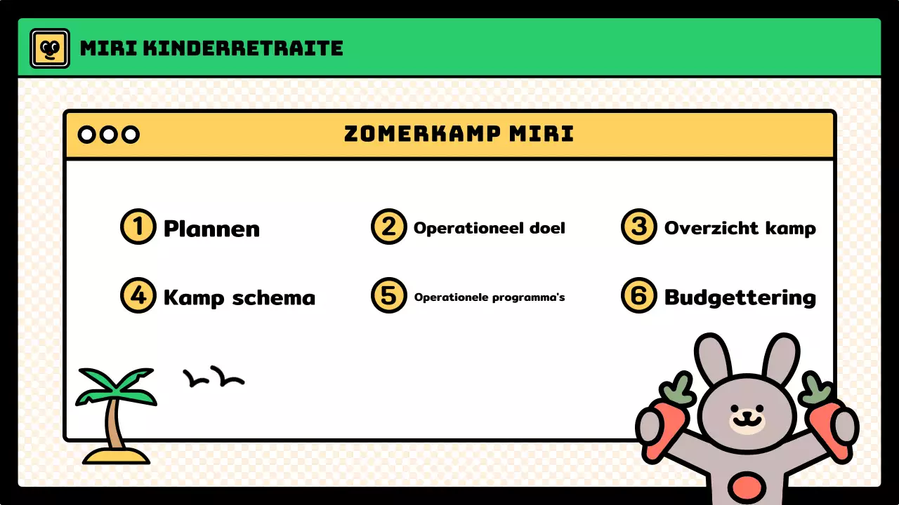 Winterkamp voor kinderen met een schattige stijl in lichtblauw en groen