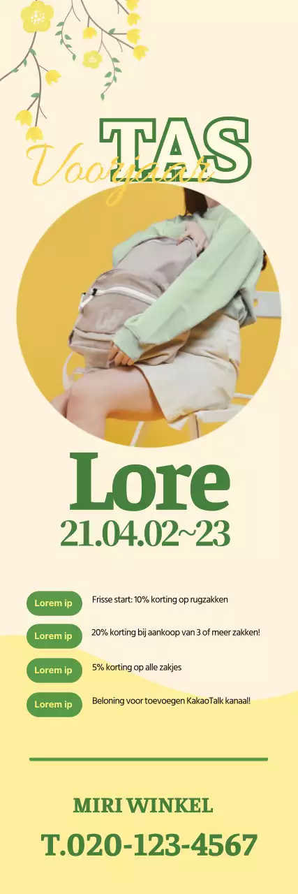 Geel Groen Foto Markeer Nette Lente Tassen Promoot een verkoop evenement