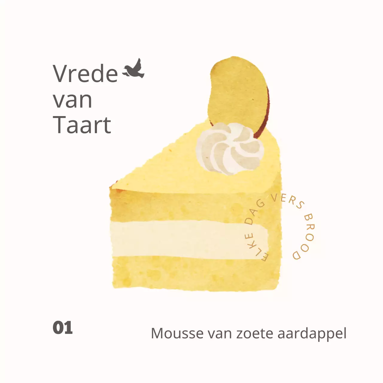 Geïllustreerde Zoete Aardappel Dessert Stickers