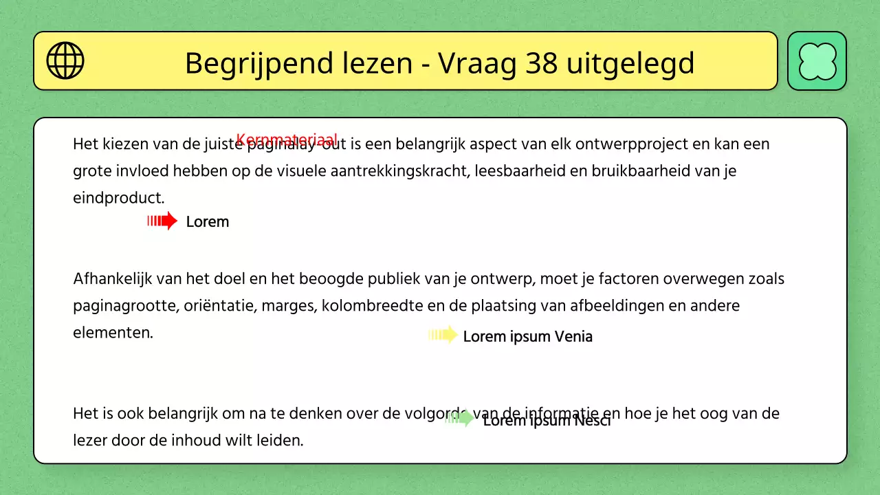 Onderwijsthema met lichtgroene kleur en eenvoudige lijnillustratie