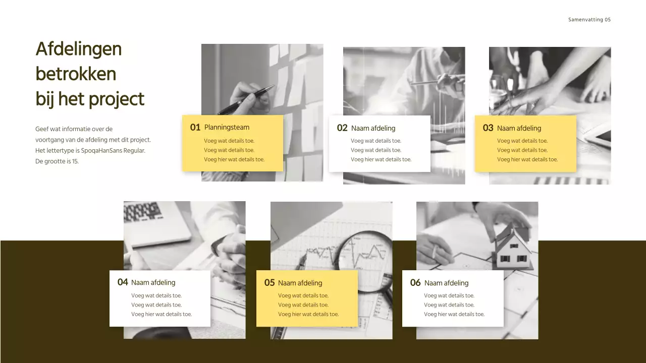 Presentatie inkomstenrapportage reisagent met geel concept