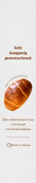 Promoot je bakkerij met een strakke, overzichtelijke look op een witte achtergrond