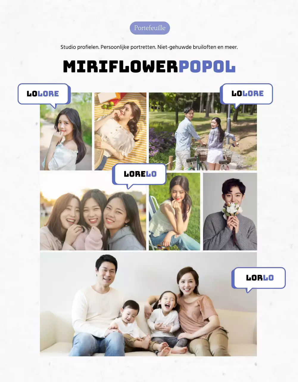 Snap details voor de paars-witte combinatie