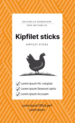 Oranje geïllustreerd patroon traktatie label