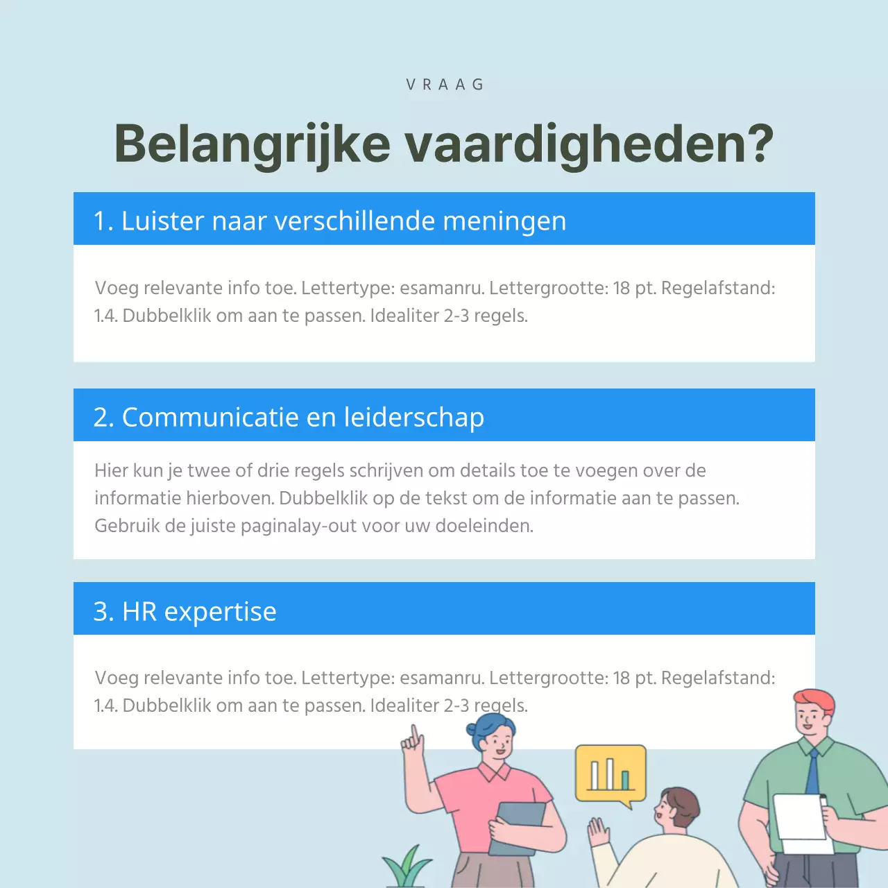 Meer informatie over ons HR-team met illustraties Functieomschrijving Interview Kerncompetenties CardNews