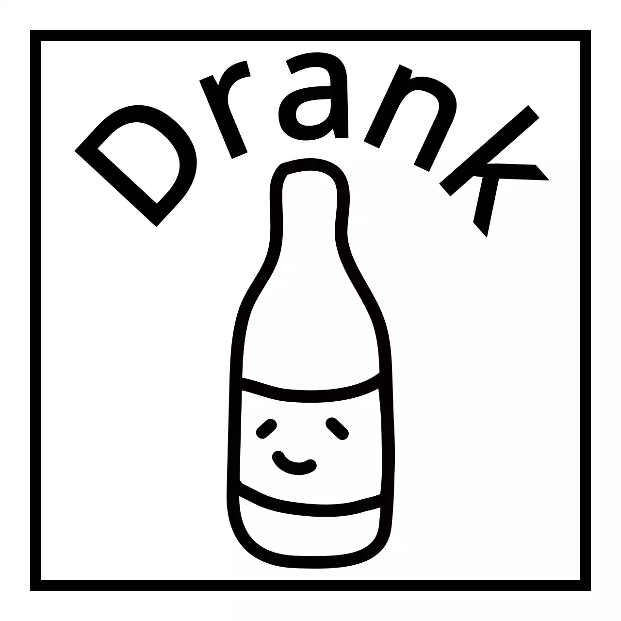 Eenvoudige zwarte lijnillustratie van verschillende objecten en dieren