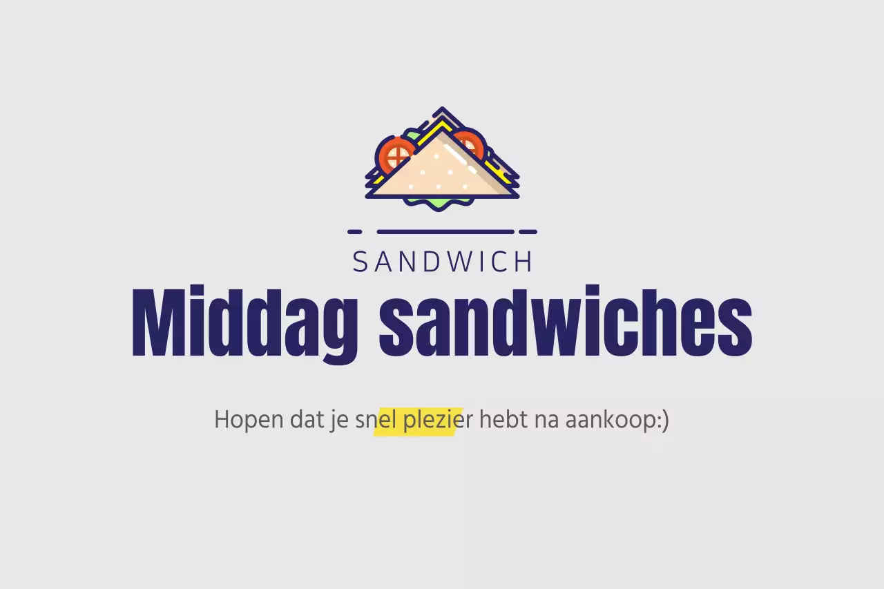 Middag sandwiches