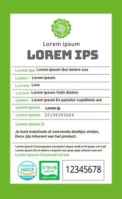 groen pictogram eenvoudige etikettering van voedselproducten