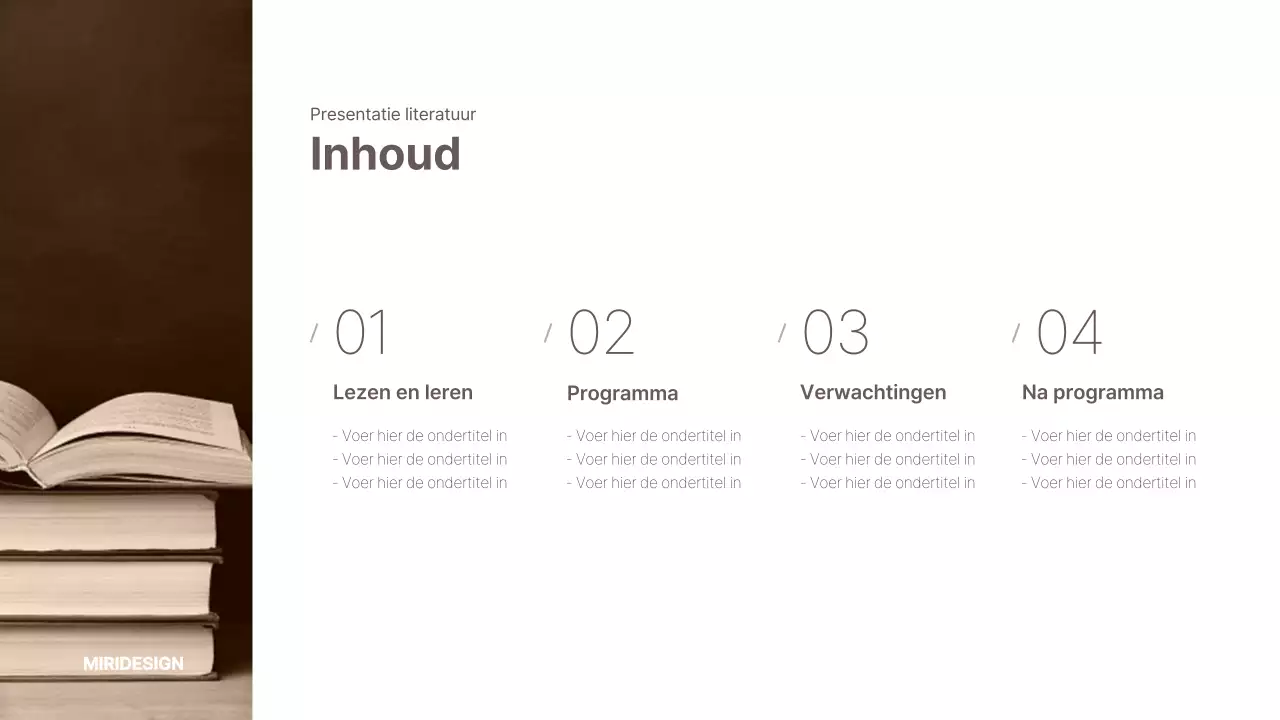 Inleiding tot het leesprogramma met bruine thema's