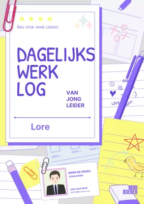 Paars Geel Jong Kitscherig Notitieboek Zelfverbeteringsdagboek