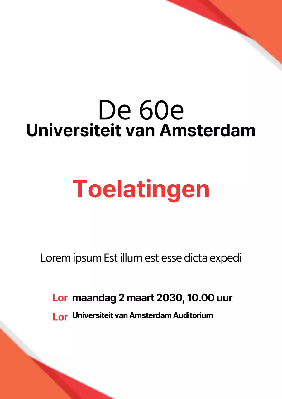 Aankondiging en promotie van welkom voor nieuwe studenten met blauwe en rode campusfoto's van de universiteit