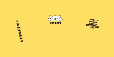Gele Kat Illustratie Huisdierencafé
