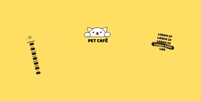 Gele Kat Illustratie Huisdierencafé