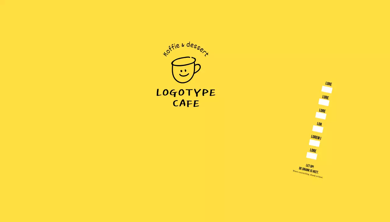 Gele handgetekende illustratie