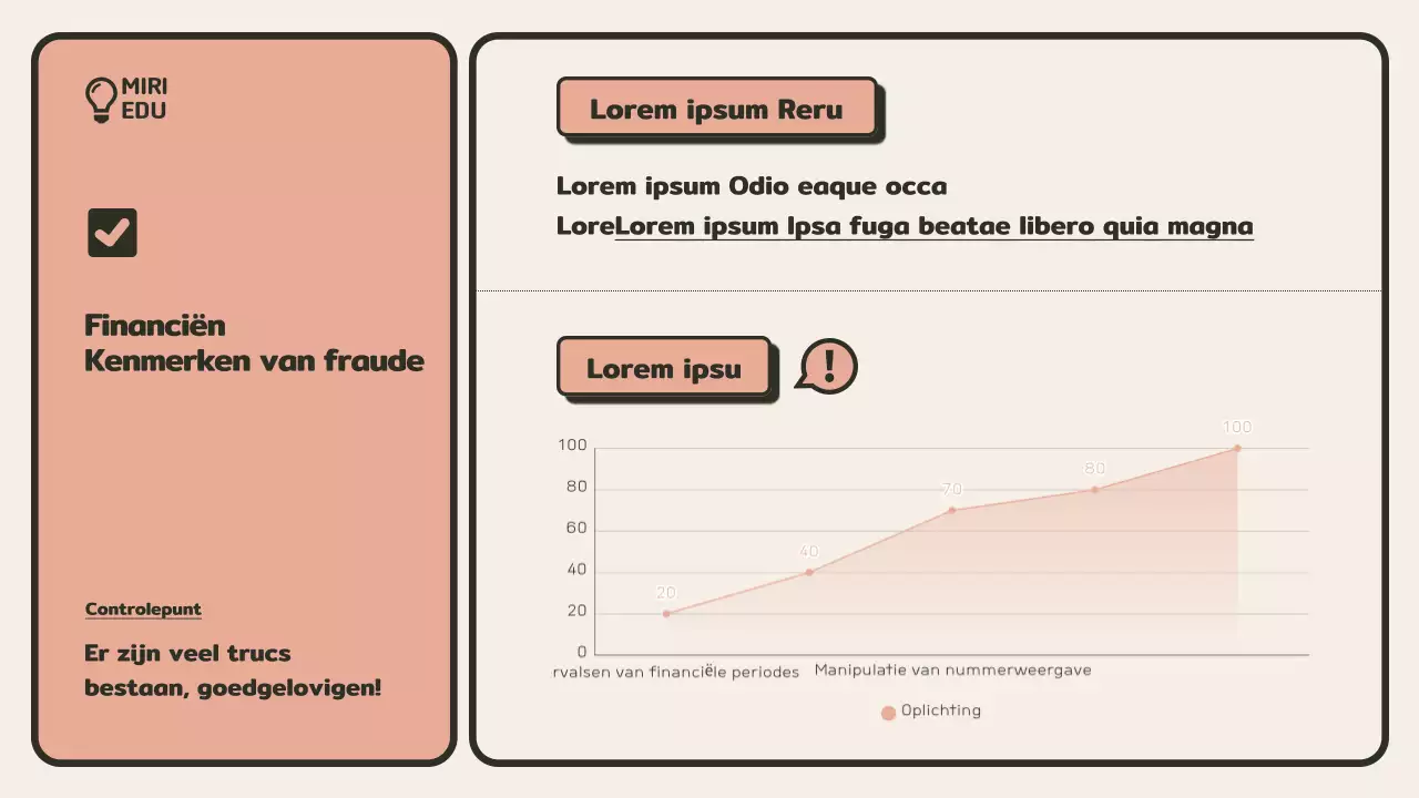  Minimalistische beige en oranje trainingsgids voor fraudepreventie